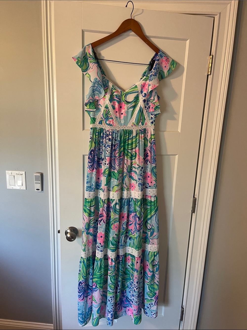 Lilly Pulitzer Ivie Maxi Dress - Flutter Sleeve
